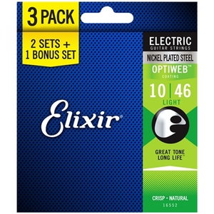 Encordoamento Elixir Guitarra 010-046 Optweb Leve 3 Pague 2