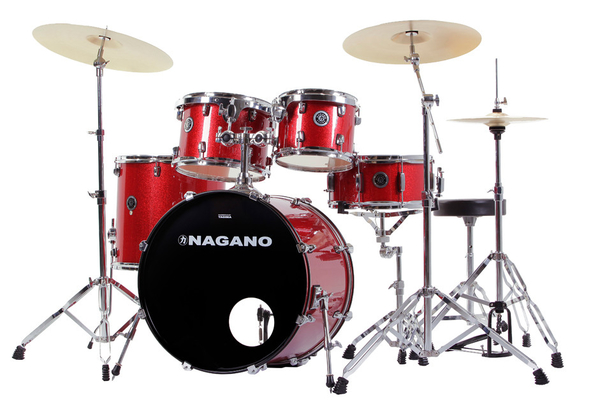 Bateria Nagano Garage Rock 22 Wine Sparkle 22,10,12,16,14 Com Ferragens