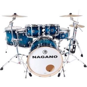 Bateria Nagano Work Series Birch Blue Sparkle 22,8,10,12,14,16,14 Com Ferragens