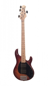 Contrabaixo Music Man Sting Ray HH 5 MP Honeyburst com Escudo Preto