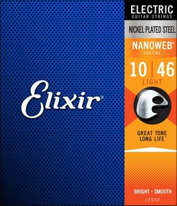 Encordoamento Guitarra Elixir 010 12052 Nanoweb Anti Rust 