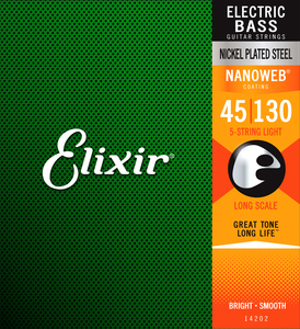 Encordoamento Contrabaixo Elixir 045 130 14202 Nanoweb 5 C Light