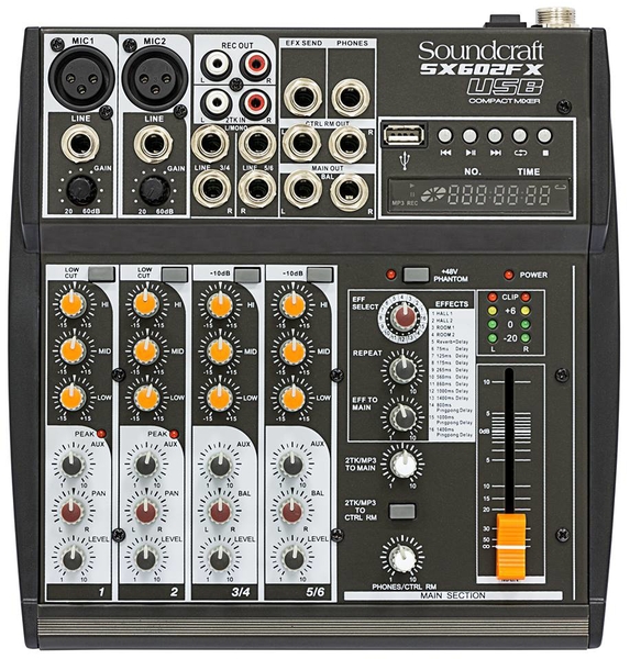 Mesa De Som Soundcraft SX 602 Fx Usb