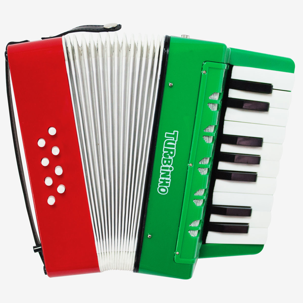 Acordeon Turbinho 104 RG 8 Baixo 17 Teclas Vermelho/Verde