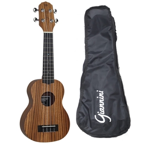 Ukulele Giannini Guk 21 ZW (Zebra) Soprano Acústico C/bag e Cordas Aquila