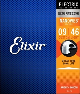 Encordoamento Guitarra Elixir 009 12027 Nanoweb Anti Rust