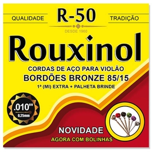 Encordoamento Rouxinol Violão Aço-bronze (85/15) c/ Bolinha