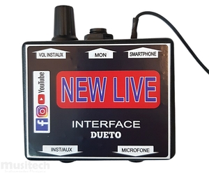 Interface de áudio New Live Dueto 2 canais c/ conector P3 - para Smartphone