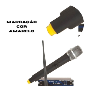 Sistema Microfone sem Fio Vocopro UHF 18 M Yellow