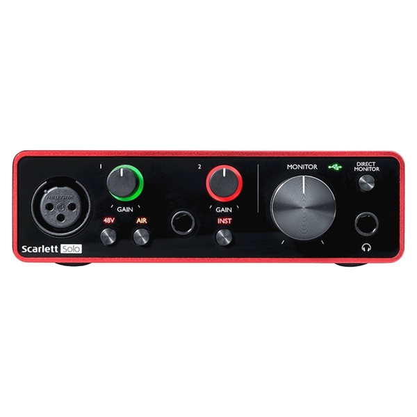 Interface de áudio USB Focusrite Scarlett Solo 3º Geração