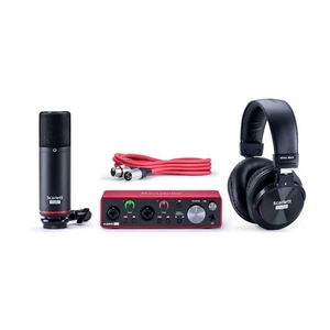 Kit Focusrite Scarlett 2I2 Studio 3º Geração Interface + Microfone + Headfone