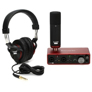 Kit Focusrite Scarlett 2I2 Studio 3º Geração Interface + Microfone + Headfone