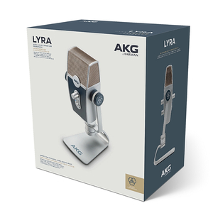 Microfone AKG Lyra C44 USB Ultra HD Condensador Multmode com 4 Capsulas