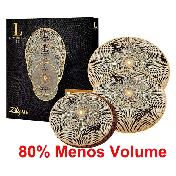 Kit de Pratos Zildjian Low Volume - LV468- 14HH+16C+18CR