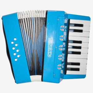 Acordeon Turbinho 104 LB 8 Baixo 17 Teclas Azul Claro