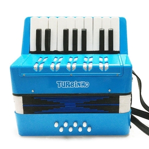 Acordeon Turbinho 104 LB 8 Baixo 17 Teclas Azul Claro