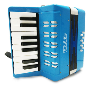 Acordeon Turbinho 104 LB 8 Baixo 17 Teclas Azul Claro