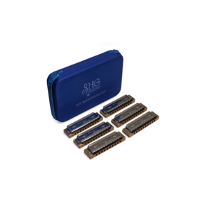 Kit Com 6 Gaitas Hering Master Blues Ab-B-Bb-Db-Eb-F# 90220 Com Estojo