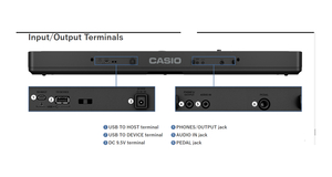 Teclado Casio CT-S 400 C/ Adaptador Midi Bluetooth S/Fio WU-BT 10