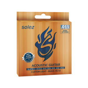 Encordoamento Solez Violão SLATB11 Bronze DLP Plain Steels