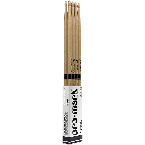 Baqueta Pro-Mark AM Hickory 7A TX7AW-4P (Pack Com 4 Pares)