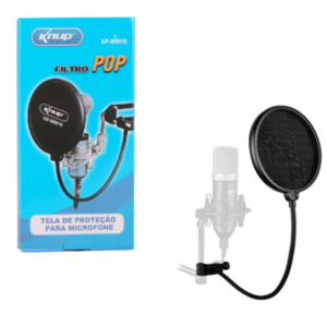 Pop Filter Knup KP-M 0018 Tela de Proteção para Microfone