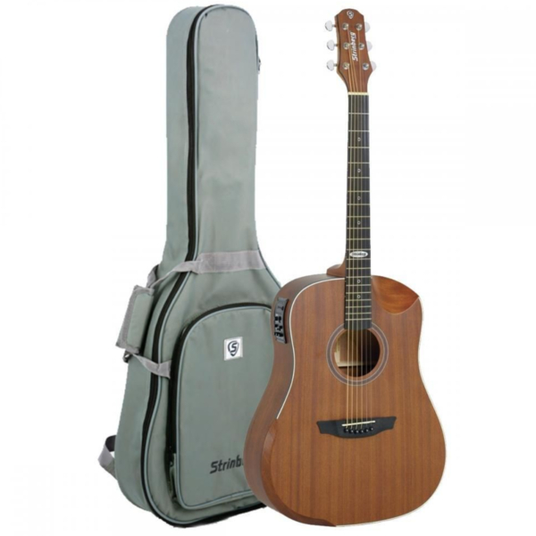 Violão Strinberg SD 201 HCR MGS EL-AC Folk Natural Satin com Bag