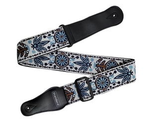 Correia Standard Jacquard Pinwheel Zinnia Blue GS-PZBL P/ Violão/Guitarra