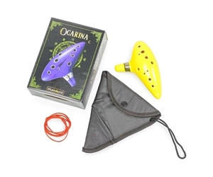 Flauta Ocarina Cerâmica Standard 12 Furos Em C Dó C/ Bag CDYE