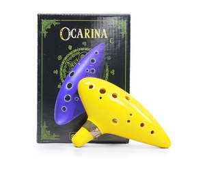 Flauta Ocarina Cerâmica Standard 12 Furos Em C Dó C/ Bag CDYE