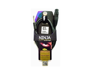 Cabo Microfone Santo Angelo XLR x P10 0,91m Ninja HB B 03FT