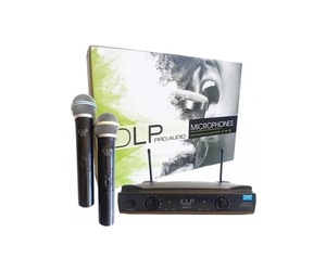 Microfone Sem Fio Duplo DLP Pro Audio MSD 2 