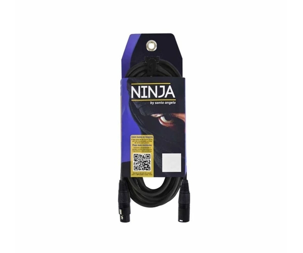 Cabo Microfone Santo Angelo Ninja LW XLRM/XLRF 10FT - 3,05M