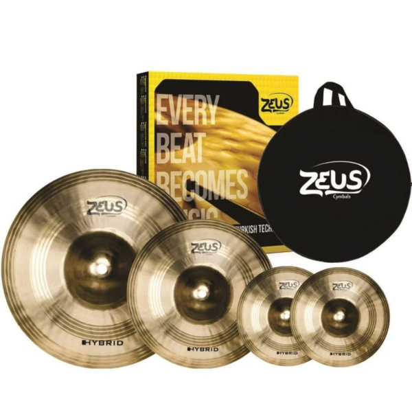 Kit de Pratos Zeus Hybrid Set C 14 16 20 + Bag Liga B20