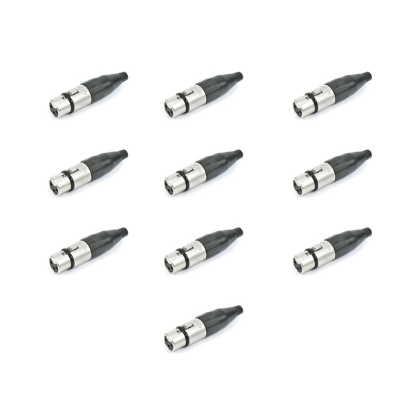 Kit Conector Santo Angelo Sa2x Xlr Fêmea Linha 10 Unidades