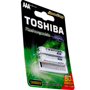 Pilha Toshiba AAA Recarregável 950 MAH TNH-03 GAE Cartela C/2