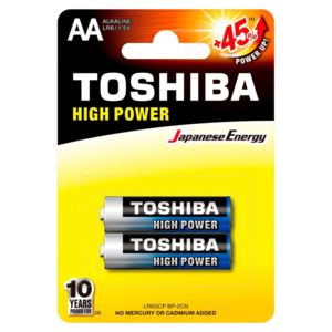 Pilha Toshiba AA LR 6 GCP Alcalina Cartela C/2