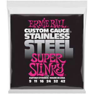 Enc. Guitarra Ernie Ball 009 2248 Stainless Steel Super Slinky