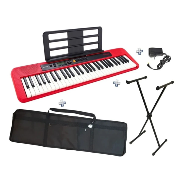 Kit Teclado CT-S200 RD Bag Suporte E Pedal