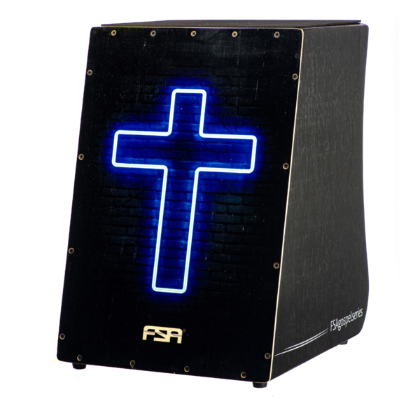 Cajon FSA Gospel FG 1518 Cruz Neon Captação Dupla 