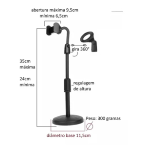 Pedestal Smart SM-82 Mesa P/Celular ou Microfone