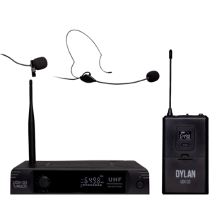 Microfone S/Fio Dylan UDX-03 Black 30 Canais UHF