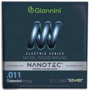 Encordoamento Giannini Guitarra GEEGST 11 PPN Nanotec