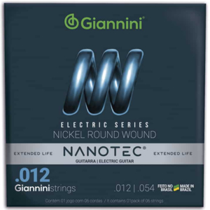 Encordoamento Giannini Guitarra GEEGST 12 PN Nanotec