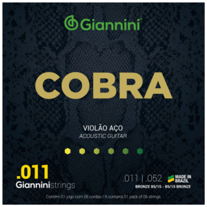 Encordoamento Giannini Violão GEEFLK Folk Cobra 0,011