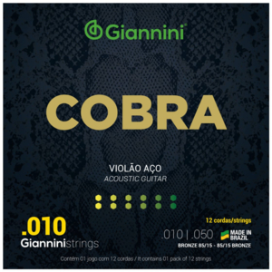 Encordoamento Giannini Violão GEEF12M Cobra Bronze .010