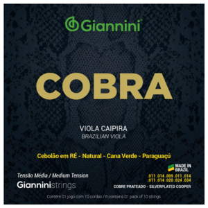 Encordoamento Giannini Viola GESVM Cobra Cebolão em Ré