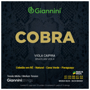 Encordoamento Giannini Viola CV82M Bronze 80/20 Cebolão Ré