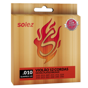 Enc. Solez Violão SLANPB 10 para 12 Cordas Bronze DLP Plain Steels