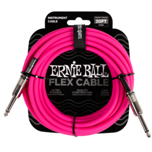 Cabo Instrumento Ernie Ball Flex 20 PO6418 6,09M R/R Pink